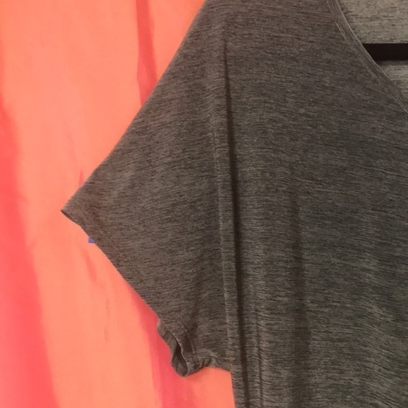 AB Studio Women’s Tunic Top Brown Size M Short Sleeves Banded Waist Stretchy - Picture 4 of 11